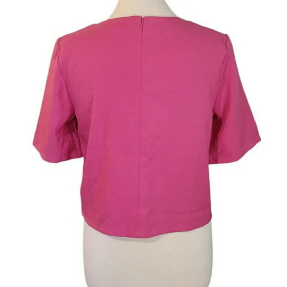Harper Pink Short Sleeved Jewel Embellished Top Size M - Picture 3 of 9